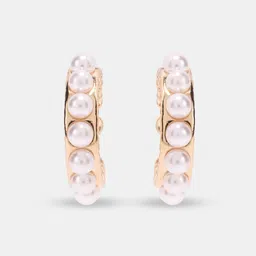 Forever Glam by Pantaloons Circular Half Hoop Earrings image 3