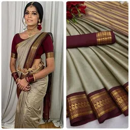 prihal art Unstitched Cotton Silk Blouse Material Self Design-picture-28