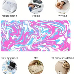 Saco Table Mat for Office Desk – XXL Desk Pad 900×400×3mm, Waterproof Surface Non Slip Base Mousepad image 5