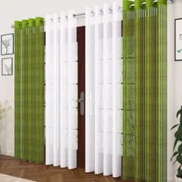 fabrilia 213 cm (7 ft) Door Tissue Semi Transparent Curtain (Pack Of 4)-picture-11