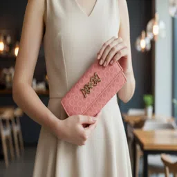 pavis Casual Peach Clutch image 2