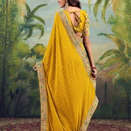 tth Embroidered Bandhani Georgette Saree image 3
