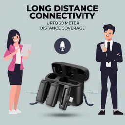 wrader Professional Dual Wireless Collar Mic for Interviews Reels Vlogs Online Teaching Microphone image 4