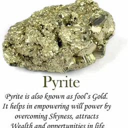 vastu vardan Pyrite Stone (50 gm) Original Cluster Natural Energised Pyrite Raw Stones Regular Oval Crystal Stone image 2