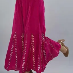 smasumm Women Comfort Fit Pink Viscose Rayon Trousers-picture-11