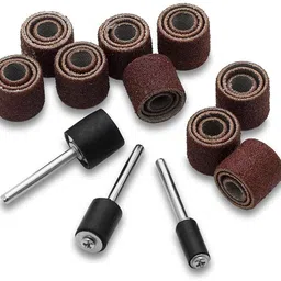 nityaecommerce 51pc Drum Sanding Kit - Fits Dremel - Includes Rubber Drum Mandrels - 1/2, 3/8 and 1/4 inch Rotary Bit Set image 5