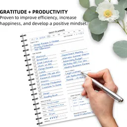 the papier ocean Undated Daily Productivity Tracker and Task Organizer A5 Planner Ruled 160 Pages image 5