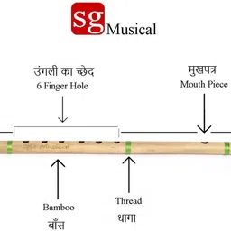 sg musical Combo of A+C Scale Bamboo Flute image 2