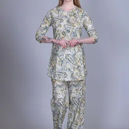 KIZA Women Printed Pure Cotton Night suit-image-15