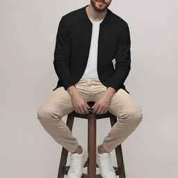 TRIPR Mandarin Collar Open Front Jacket image 2