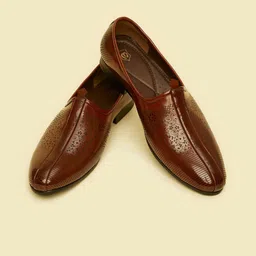 Manyavar Men Woven Design Loafers image 2