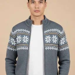 Mast & Harbour Men Fair Isle Printed image 2