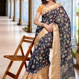GULKEE FAB Floral Zari Saree image 3