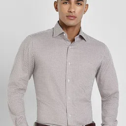 Allen Solly Sport Men Spread Collar Micro Checked Cotton Formal Shirt-picture-42