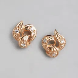 Carlton London 925 Sterling silver Rose Gold Plated Contemporary Studs Earrings-picture-23