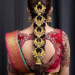 VAGHBHATT Women Metal Beaded Hair Accessory Set-picture-28