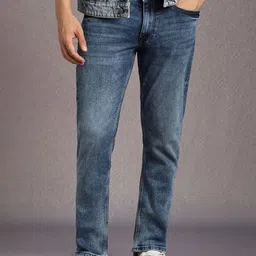 Louis Philippe Jeans Men Slim Fit Mid-Rise Heavy Fade Jeans-picture-17