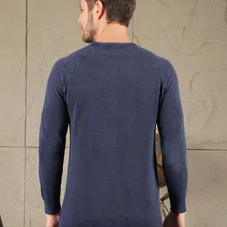 COBB Men Self Design Round Neck Pullover Sweater image 2