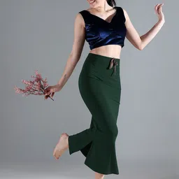 IndianRang Pack Of 2 Stretchable High-Rise 4-Way Stretchable Mermaid Fit Saree Shapewear image 5