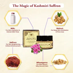 HERBS & GREENS Kashmiri Saffron Walnut Scrub For Anti-Ageing - 50 g image 4