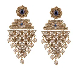 piah Gold-Plated Triangular Drop Earrings-picture-17
