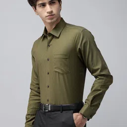 Van Heusen Slim Fit Micro Checked Pure Cotton Formal Shirt image 4