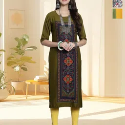 HERE&NOW Women Pack of 3 Floral Printed Daily Straight Kurtas-picture-22