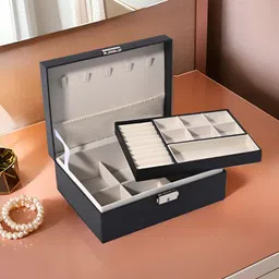 Aura Black Set of 3 Reusable Jewellery Organiser Organisers image 3