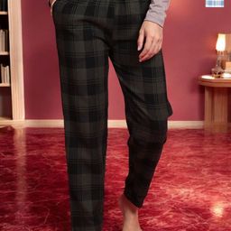 Kryptic Pack Of 2 Checked Pure Cotton Mid-Rise Lounge Pants-picture-15