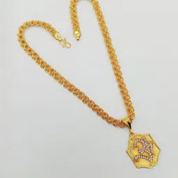SHANKHRAJ MALL Gold-Plated Brass Pendants with Chains image 2