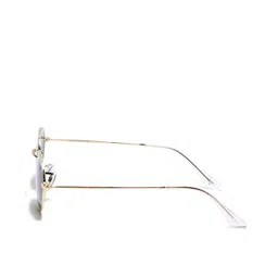 Voyage Unisex Green Lens & Gold-Toned Oval Sunglasses with UV Protected Lens image 3