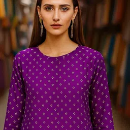 JANOI Women Ethnic Motifs Printed Regular Kurta with Palazzos image 2