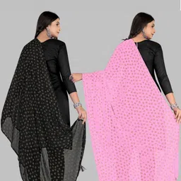 Kemza Selection Of 2 Foil Print Dupatta image 2