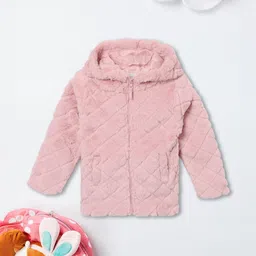 max Girls Hooded Self Design Sherpa Jacket-image-80