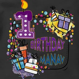 THE PRINT PLATTER Kids 1st Birthday Printed Envelope Neck Cotton Bodysuit image 2