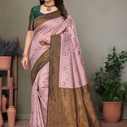 Snofi Creation Ethnic Motifs Woven Design Zari Kanjeevaram Saree-picture-24