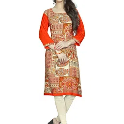 SAARAH Women Ethnic Motifs Printed Indigo Kurta-picture-10