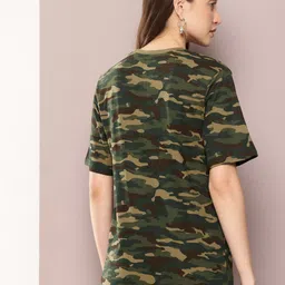 DILLINGER Camouflage Printed Drop-Shoulder Sleeves Pure Cotton T-shirt image 4