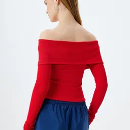 Koton Women Henley Neck Pockets Slim Fit T-shirt image 3