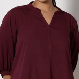 LetsDressUp Mandarin Collar Longline Top image 4