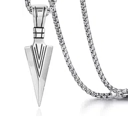 JaiShree Jewels Men Arrow Pendant with Rings Set image 4