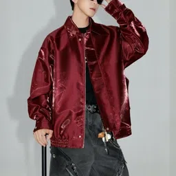 Mast & Harbour Men Spread Collar Solid Bomber Jacket-picture-19