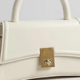 Outzidr Women Solid Baguette Satchel Bag image 5