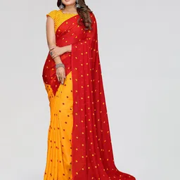 Moda Rapido Polka Dot Poly Georgette Saree-picture-28