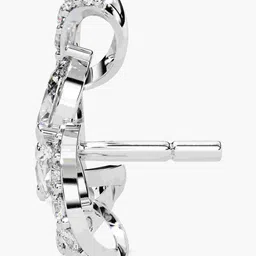 VALANOVA 14Kt White Gold 1.47 Carat Lab Grown Diamond Studded Studs - 2.28 g image 4