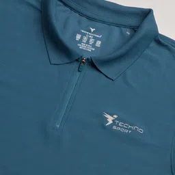Technosport Men Polo Collar Anti Static Slim Fit T-shirt image 4
