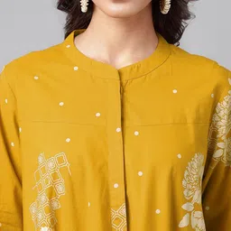 Janasya Mandarin Collar Printed Tunic image 2