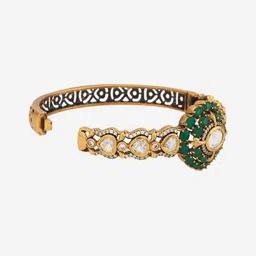 Kushal's Fashion Jewellery Kundan Studded Kada Bangle image 5