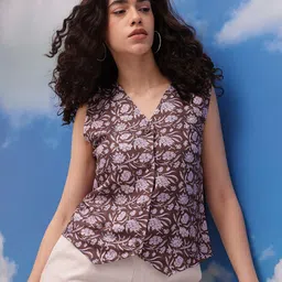 CORSICA Floral Print Vest Top-picture-18