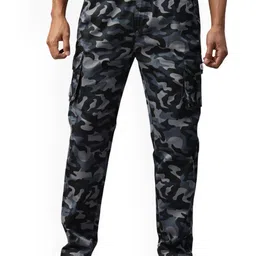 RareWeaves Camouflage Printed Cotton Cargo Trousers-picture-18